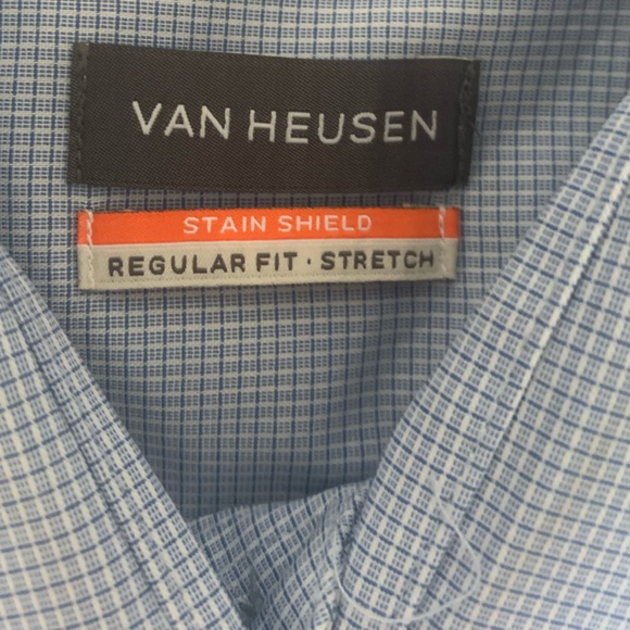 Van Heusen Classic Blue Dress Shirt Size L - Picture 3 of 5